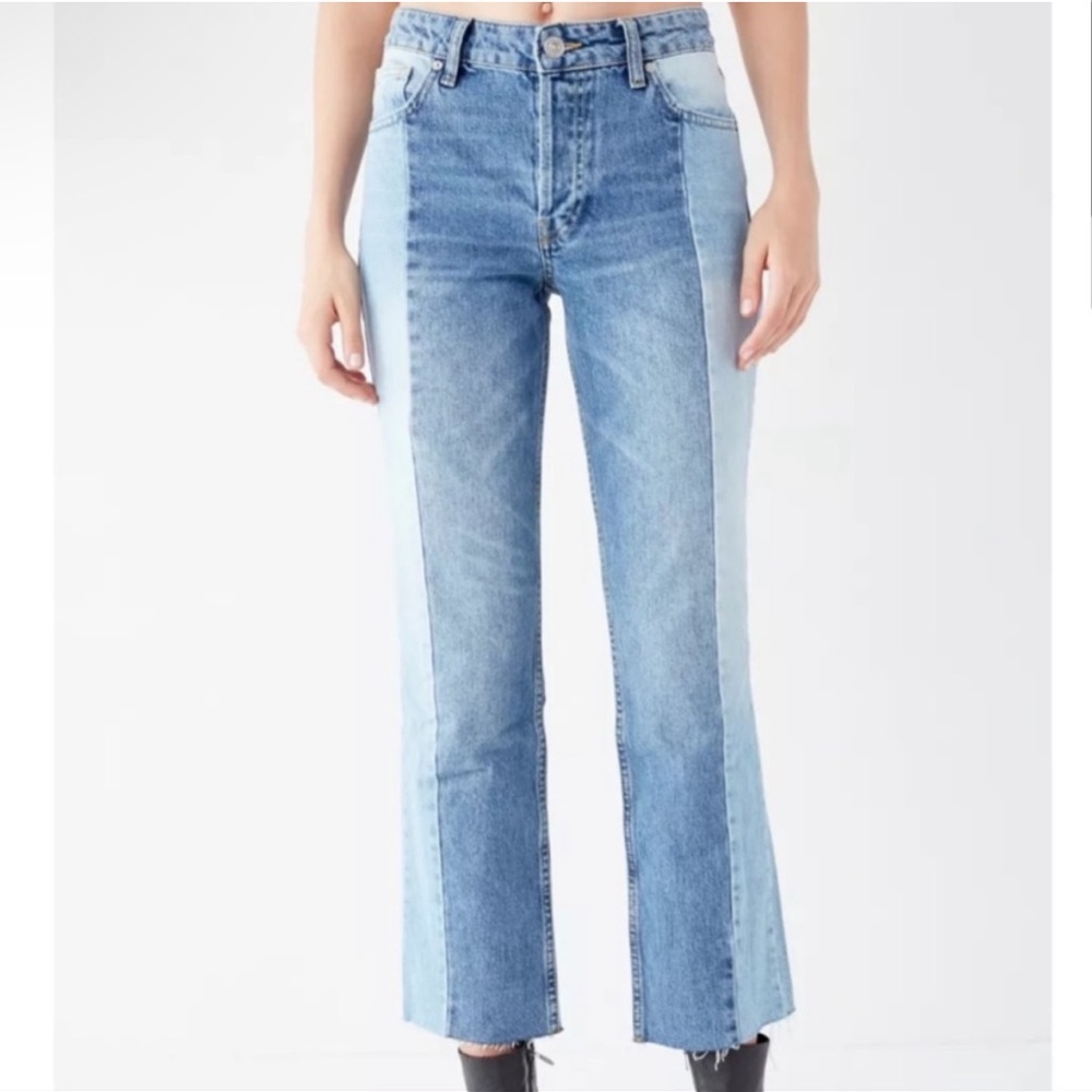 BDG Jessye dual-tone crop kick flare jeans | size 24